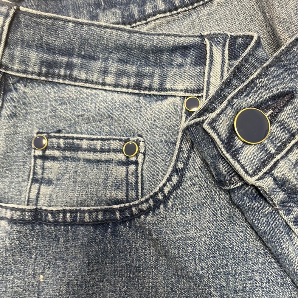 Vintage Dg2 by Diane Gilman Blue Jean Shorts, 18W - Picture 5 of 6